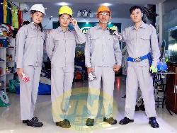 Quần áo bảo hộ cotton mầu ghi đá Qa009